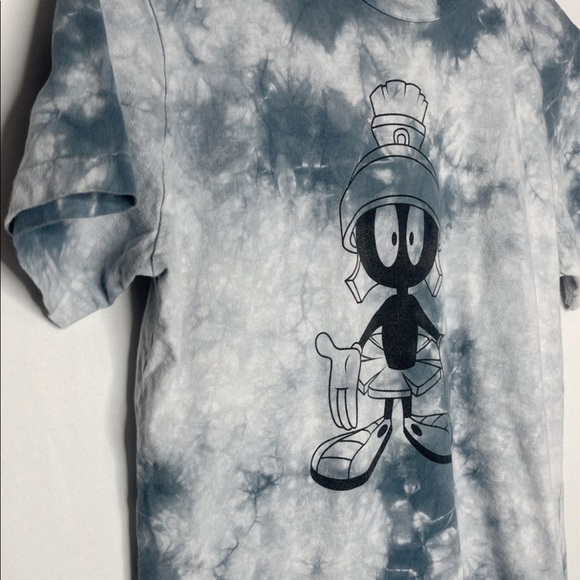 Tailgate Marvin the Martian Faded Blue Gray Tie-Dye T-Shirt - Picture 3 of 5